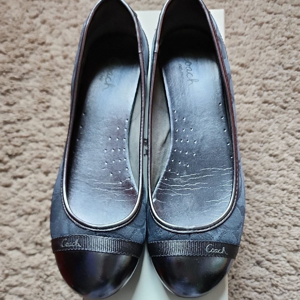 Coach Black Flats Elegant Loafers